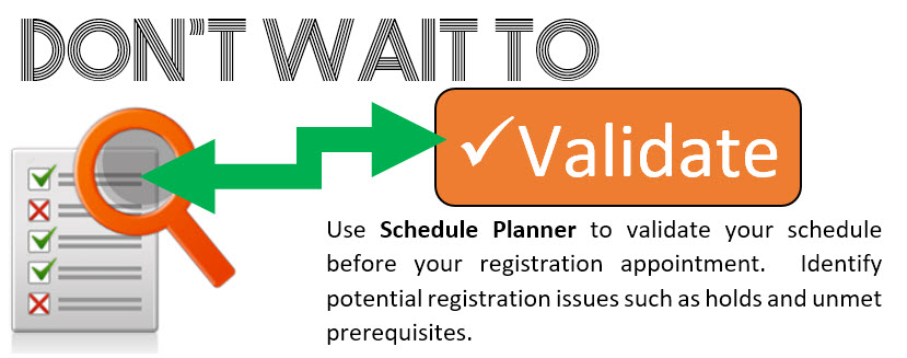 Validate your schedule